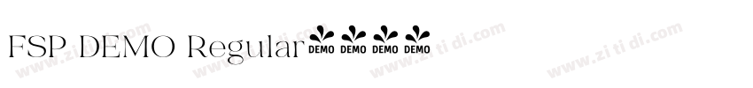 FSP DEMO Regular字体转换